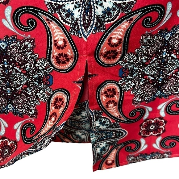 VERSE WOMEN’S Paisley Print Split Neck Sleeveless Blouse, Size Large - Picture 12 of 13